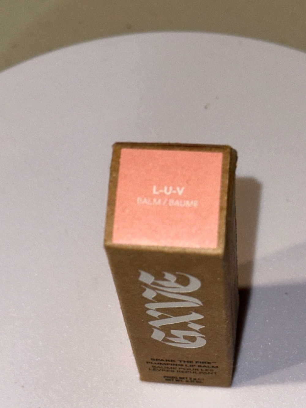 GXVE Spark The Fire Plumping Lip Balm - Kraft Box with Pink Top - Picture 2 of 3